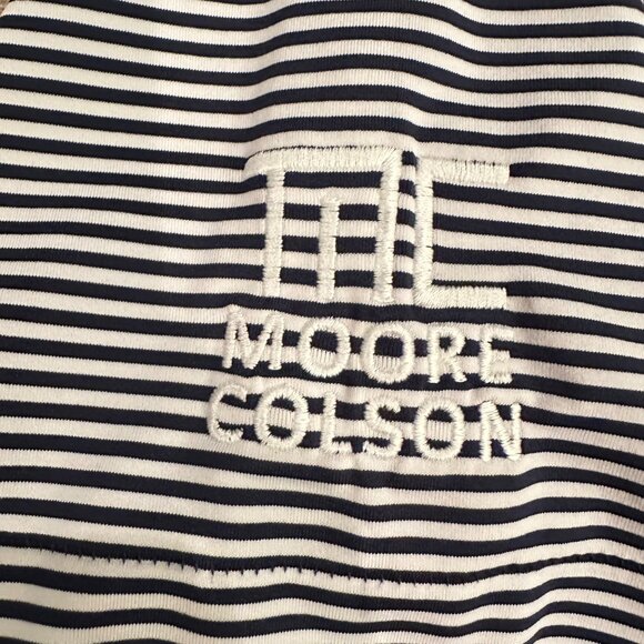 PETER MILLAR MENS SUMMER COMFORT BLACK STRIPE GOLF POLO SHIRT DRI FIT XL - Picture 7 of 9